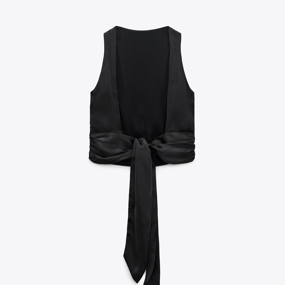 Zara open back tie top in size small.